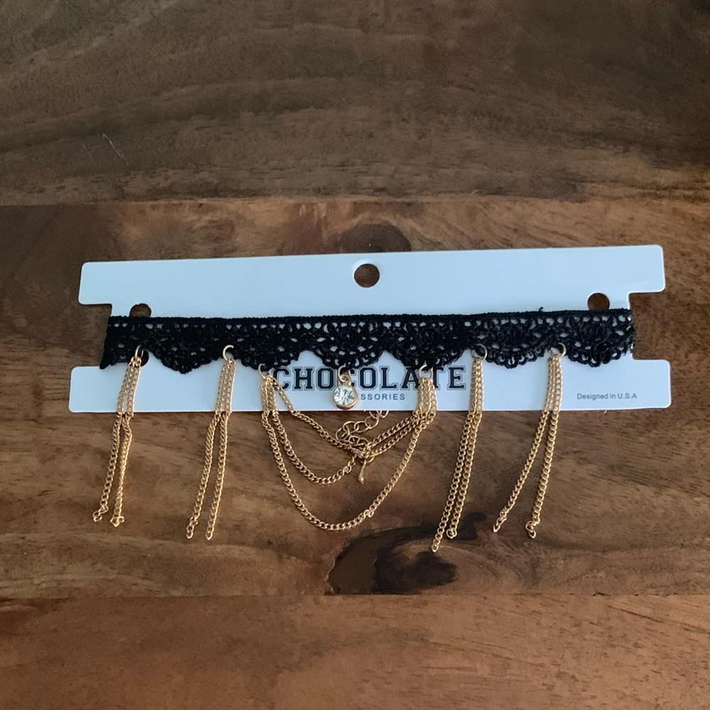 black lace chocker